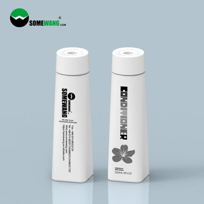 Подгонянная бутылка 250ml выжимкы шампуня косметической бутылки PE течебезопасная