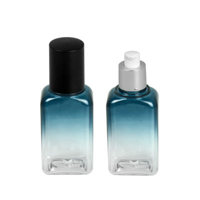 бутылки квадрата 60ml 100ml 120ml пустые пластиковые для бутылки сыворотки лосьона с насосом