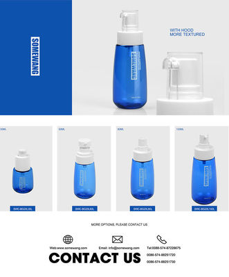 бутылка геля ливня наборов PETG 30ml 60ml 80ml 100ml пустая пластиковая PETG косметическая упаковывая