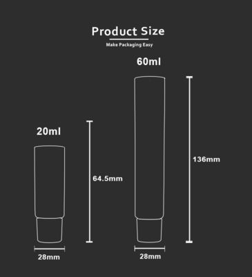 трубка D28mm 60ml ABL пластиковая с острым соплом для зубной пасты продуктов личной заботы